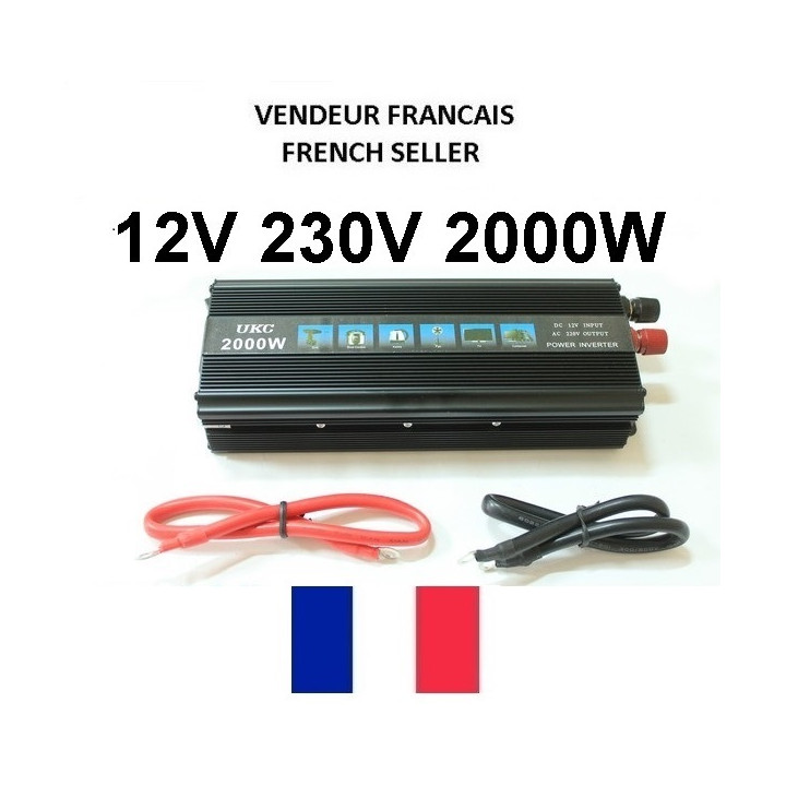 Sinusahnlicher wechselrichter 2000w 12vdc eingang 230vac ausgang schutzkontakt (franzosisches system) automatischer neustart jr 