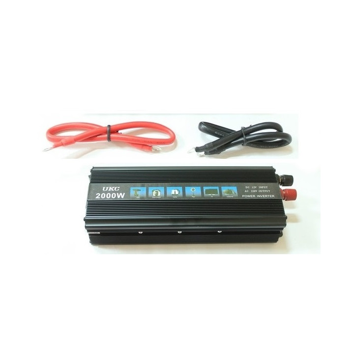 Sinusahnlicher wechselrichter 2000w 12vdc eingang 230vac ausgang schutzkontakt (franzosisches system) automatischer neustart jr 