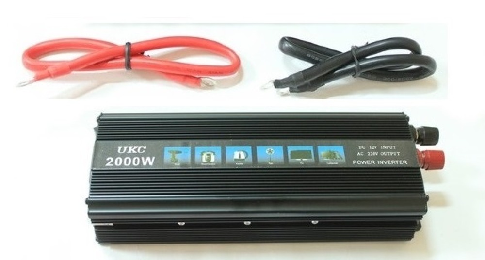 Convertidor con onda senoidal modificada 2000w entrada 12vdc salida 230vac toma de tierra de espiga jr international - 2
