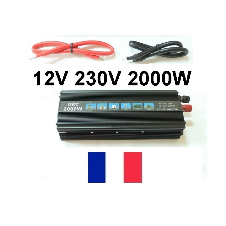 Convertidor con onda senoidal modificada 2000w entrada 12vdc salida 230vac toma de tierra de espiga jr international - 1