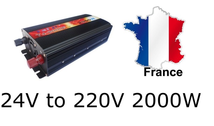 24v 220v 2000w car InverterCigarette encendedor del coche de batería del inversor jr international - 1