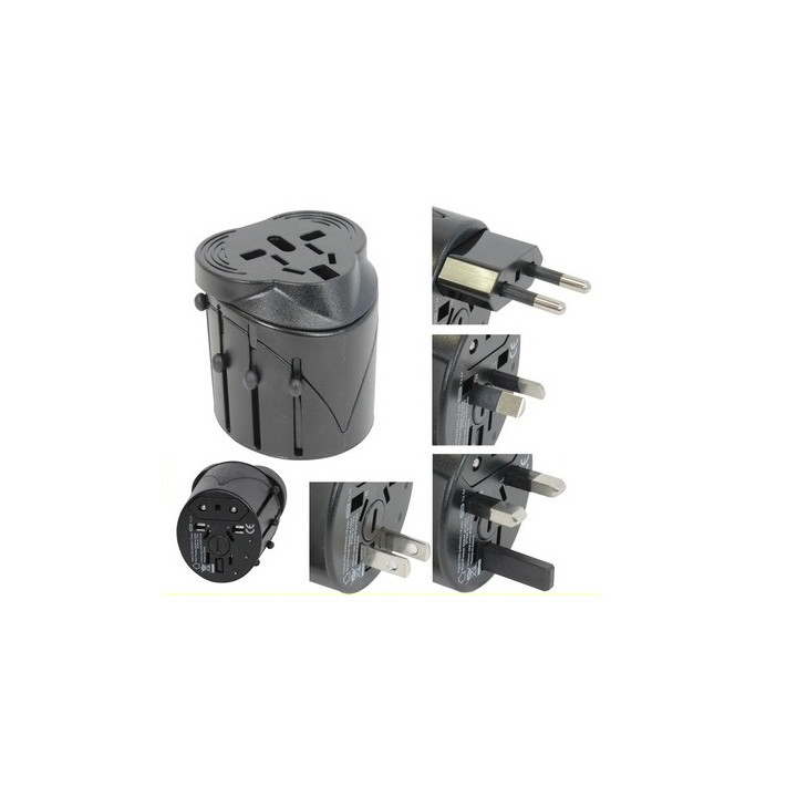 Adaptador enchufe electrico viaje 150 pais europa america usa gran bretana uk australia skross - 1