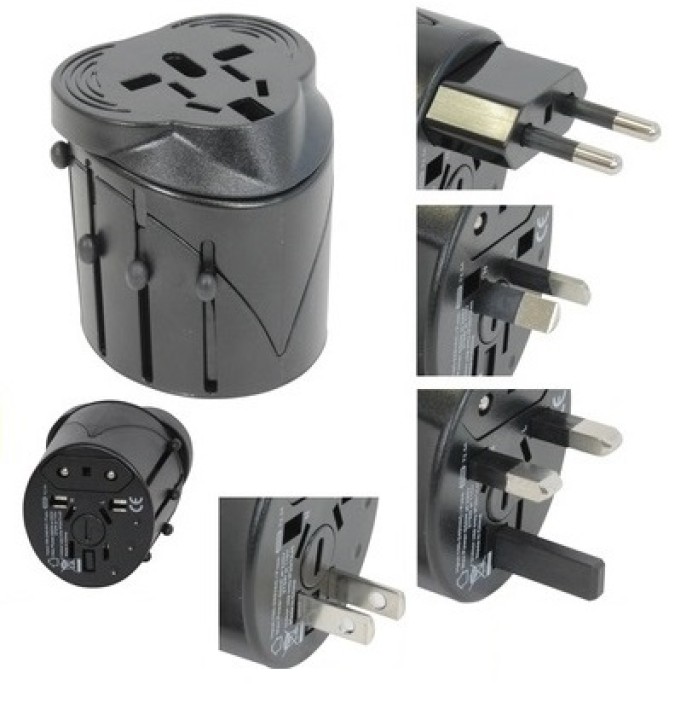 Universal electric outlet adapter 150 countries europe travel travel11 hq-usa uk japan swiss jr international - 1