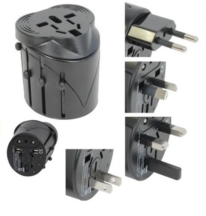 Adattatore presa elettrica viaggio 150 paesi europa america usa gran bretagna uk australia jr international - 1