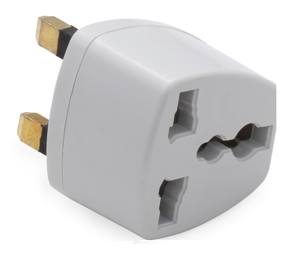Adattatore elettrico presa europea verso presa inglese senza presa terra convertitore adattatore converter us-tronic - 2