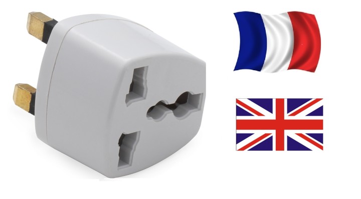 Adaptador electrico enchufe europeo hacia enchufe ingles lle929 adaptador convertidor jr international - 1