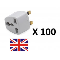 100 X Travel adapter electric adapter gb plug to european , 1a 250vac electric adapters gb plug to european , 1a 250vac electric