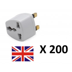 200 X AC Power Travel Wall Adaptor Plug Converter EU / US / AU to UK British Standard. jr international - 1