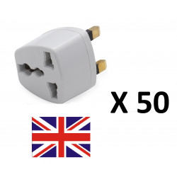 50 X Travel adapter electric adapter gb plug to european , 1a 250vac electric adapters gb plug to european , 1a 250vac electric 