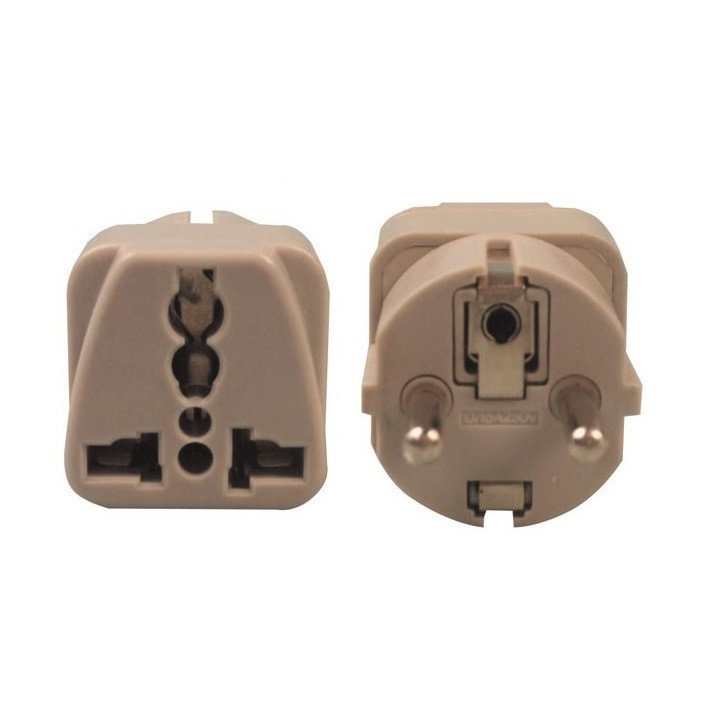 Adaptadores electricos clavija europea hacia clavija inglesa adaptadores 16a 250vca electricos convertidor jr international - 2