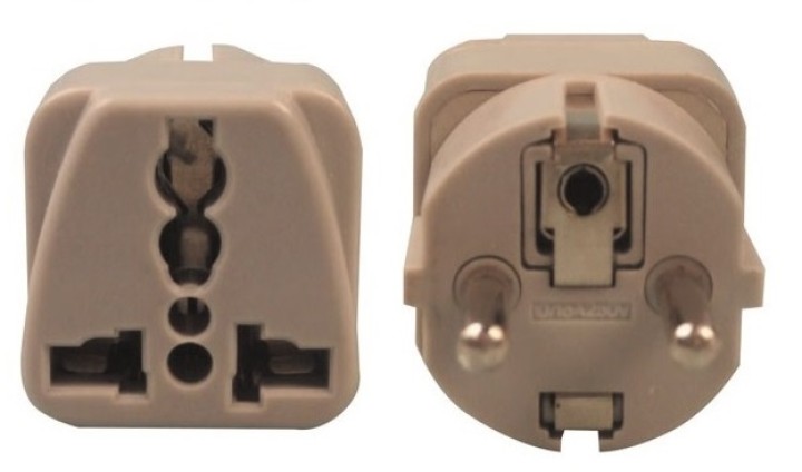 Travel adapter electric european plug to english plug adapter 1a 250vac adapter electric adapter electric jr international - 2