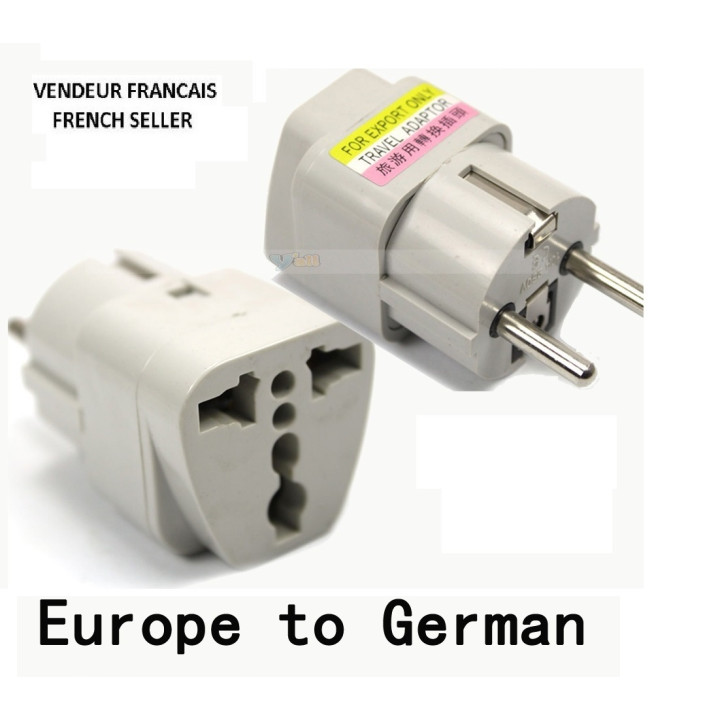 Travel adapter electric european plug to english plug adapter 1a 250vac adapter electric adapter electric jr international - 1