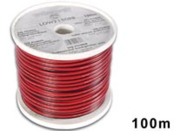 100m low2150rb cable / c para altavoz cca 2 x 1.50mm2 negro rojo velleman - 1