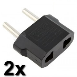 2 X Travel adapter plug china japan canada us electric sector to euro plug  converter asia