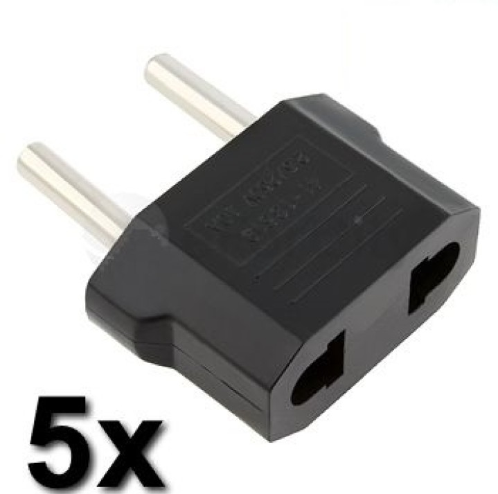 5 X Reise-adapter-stecker china japan kanada uns elektrischen sektor zu euro-stecker-wandler asia jr international - 1