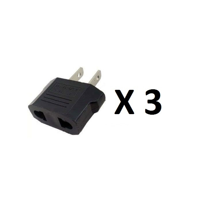 3 X travel adapter plug ee.uu. Industry canada francia euro convertidor a / japan americano ee.uu. Ee.uu. jr international - 1