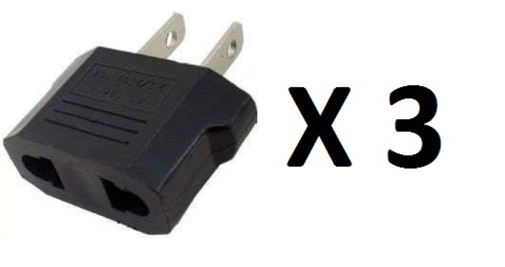 3 X travel adapter stecker us industry canada France euro-konverter / japan, usa, amerikanisch jr international - 1