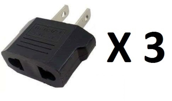 3 travel adapter plug u.s. industry canada France euro converter / japan american usa usa jr international - 1