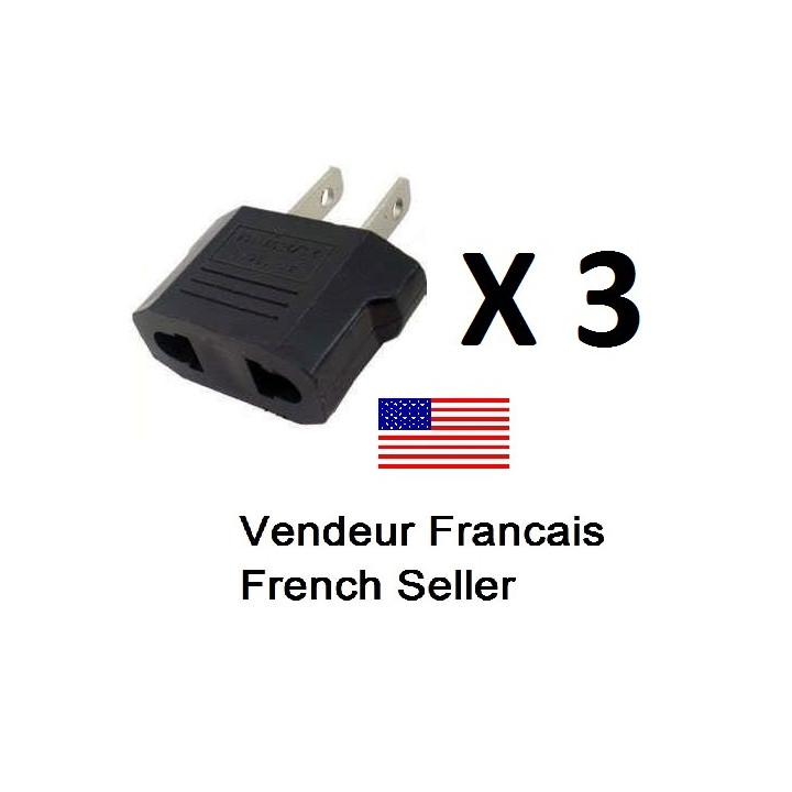 3 travel adapter plug u.s. industry canada France euro converter / japan american usa usa jr international - 1