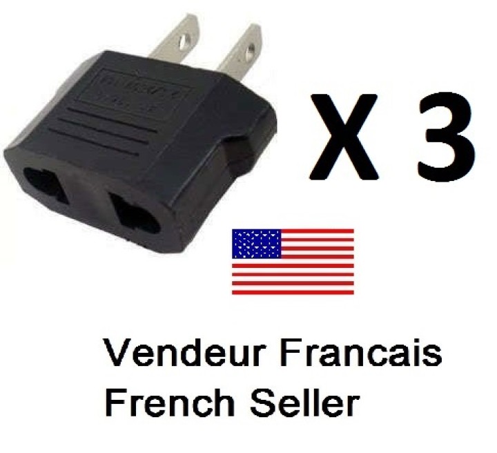 3 travel adapter plug us industry canada francia euro-convertitore / giappone americano usa usa jr international - 1