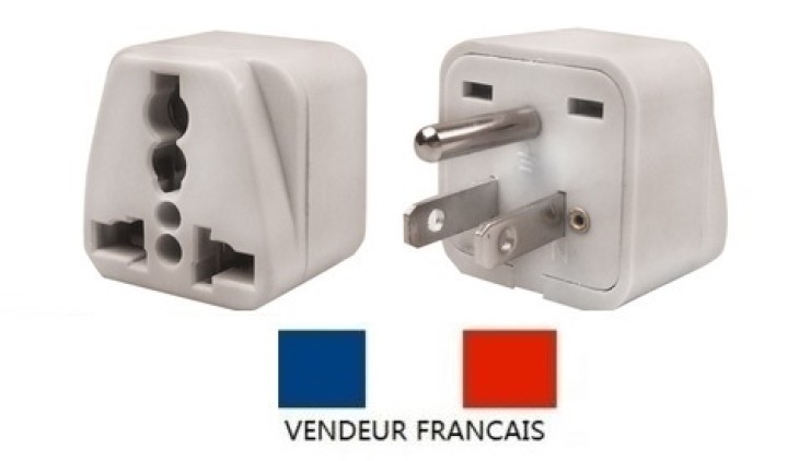 Travel adapter electric adapter 16 american male + female to female euro adapter jr international - 1