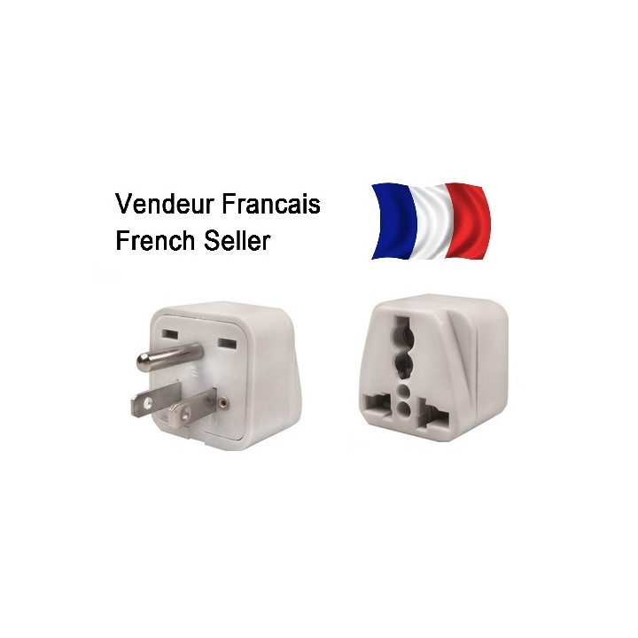 Travel adapter electric adapter 16 american male + female to female euro adapter jr international - 1