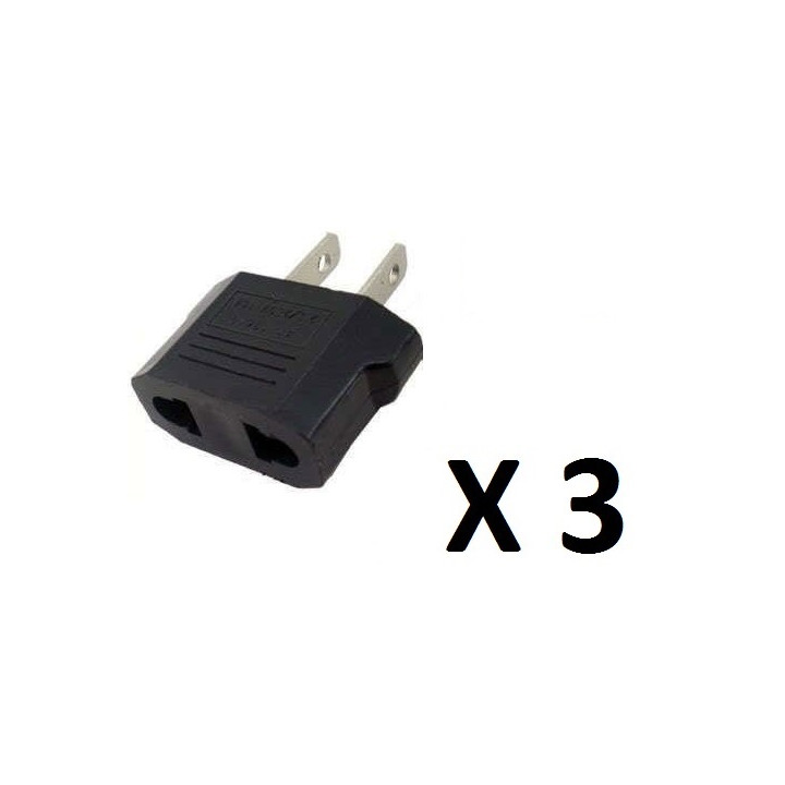3 travel adapter stecker us industry canada France euro-konverter / japan, usa, amerikanisch jr international - 1