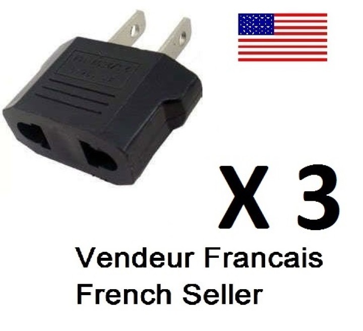 3 travel adapter plug us industry canada francia euro-convertitore / giappone americano usa usa jr international - 1