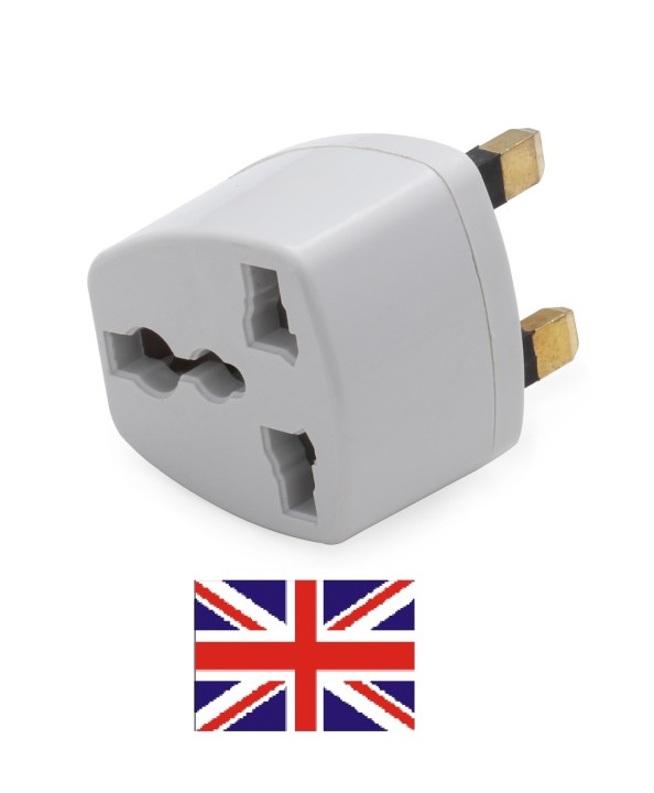 Adattatore elettrico presa europea verso presa inglese senza presa terra convertitore adattatore converter jr international - 1