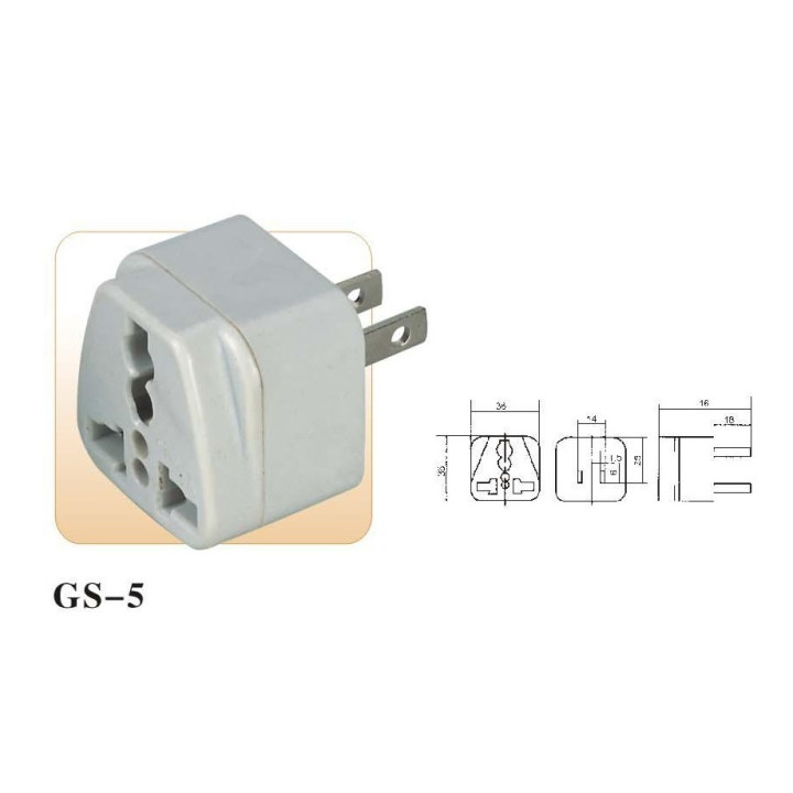Reiseadapter stromversorgungsadapter 6a usa stecker + erdkontakt euro buchse elektrischer adapter elektronik jr international - 