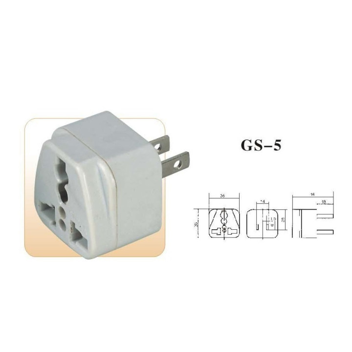 Adaptador electrico 6a macho americano a hembra euro universal adaptadores conectores adaptadores adaptador convertidor jr inter