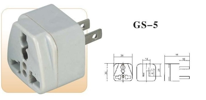 Reiseadapter stromversorgungsadapter 6a usa stecker + erdkontakt euro buchse elektrischer adapter elektronik jr international - 