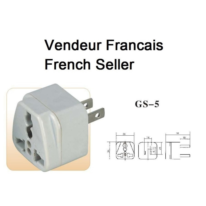 Reiseadapter stromversorgungsadapter 6a usa stecker + erdkontakt euro buchse elektrischer adapter elektronik jr international - 