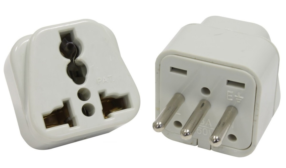 Adaptador de enchufe eléctrico europa italia 10a 250v para viajar jr international - 2