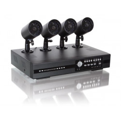 Pack 4 cameras ir cctv dvr H264 + 4 cable 20m video recorder monitoring cctvprom16 velleman - 4