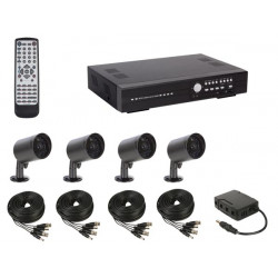 Pack 4 cameras ir cctv dvr H264 + 4 cable 20m video recorder monitoring cctvprom16 velleman - 2