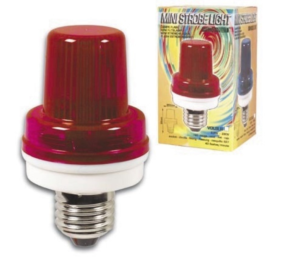 Red flash stroboscopico portalampada e27 220v 1w 10 led vdlslr luce stroboscopica luce jr international - 1
