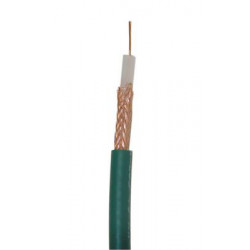 Coaxial cable, 75 ohm, kx6, ø6mm,green, 1m low loss coaxial cable tv coaxial cable television coaxial radio frequency (rf) shiel