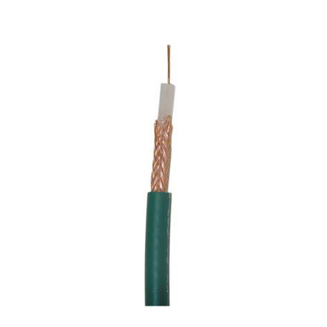Cable coaxial 75 ohm kx6 verde ø6mm (1m) cable television cables coaxiales  satellite tv television sat