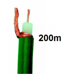 Coaxial cable, 75 ohm, ø10mm, green, 200m ex 54365 coaxial cable shielded coaxial coaxial cable cae - 1