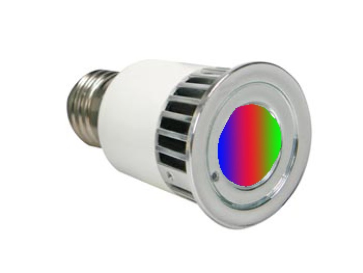Lampada 5w e27 rgb ha condotto la lampadina con 16 colori multicolor scorrimento automatico lampl5rgb/e27 velleman velleman - 1