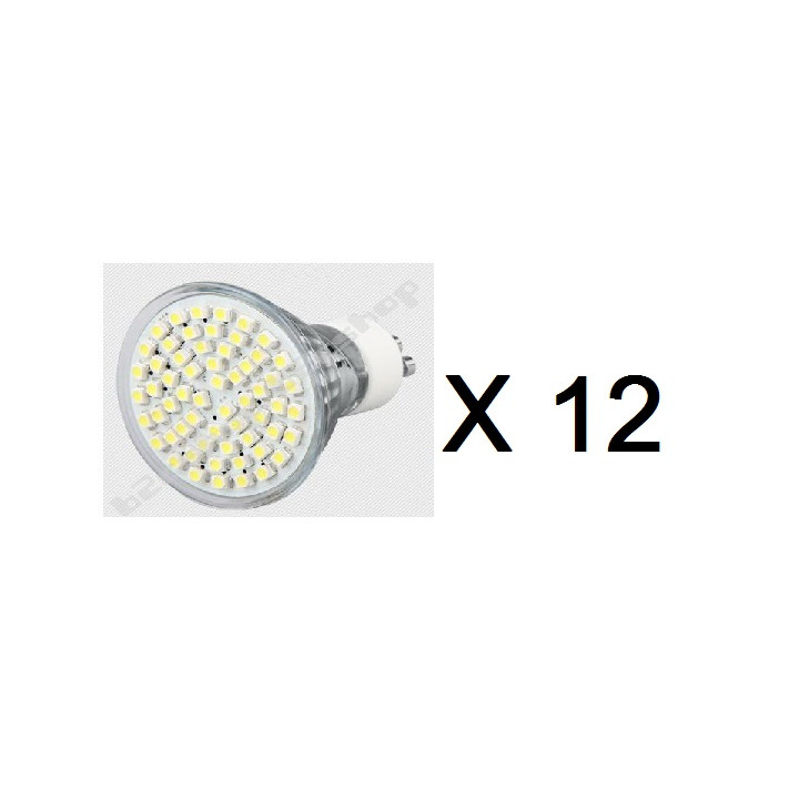 12 X 4w led gu10 lampada 60 bianco 6500k lampadina spot 220v 230v 240v consolidata bassa illuminazione gu10l4w jr international 