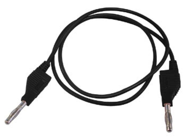 Cables de prueba de banana 4mm enchufe negro velleman - 1