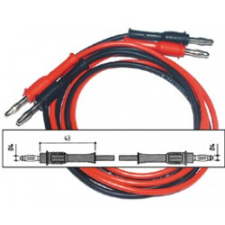 1m red lab cord 4mm cen - 1