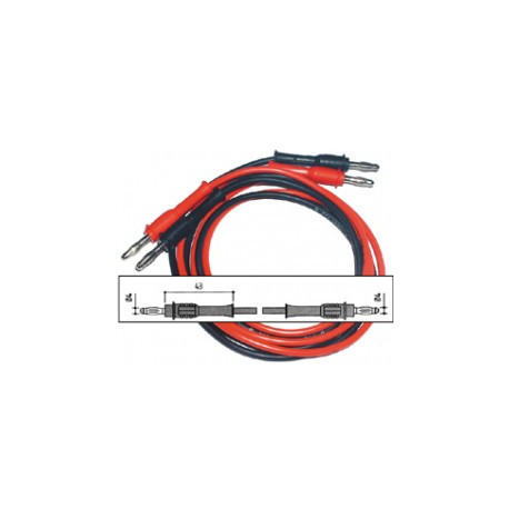 1m cable de 4mm laboratorio rojo cen - 1