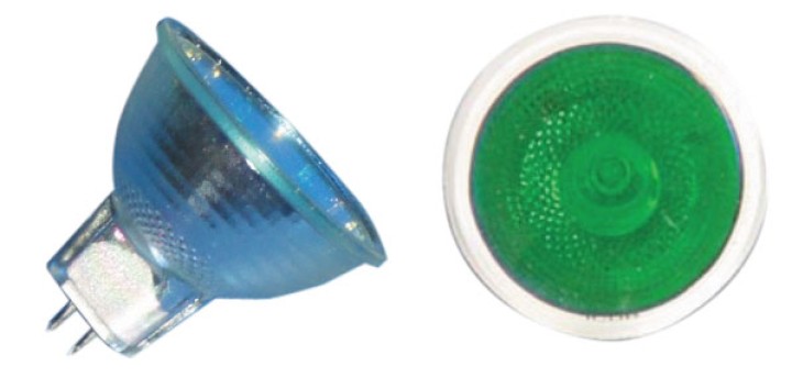 Bulb lampada 220v 230v 50w dicroica mr16 gu5.3 jcdr luce verde illuminazione lamp504g velleman velleman - 2