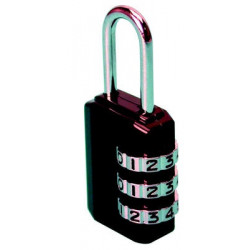 Padlock, 3 figures 25mm security 3 dial brass lock opening closing 3 number code jr international - 1