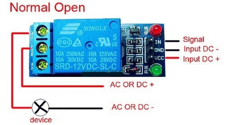 12v relé de alimentación del módulo 10a 220v 1 canal automatización arduino brazo dsp abril pico jr international - 5