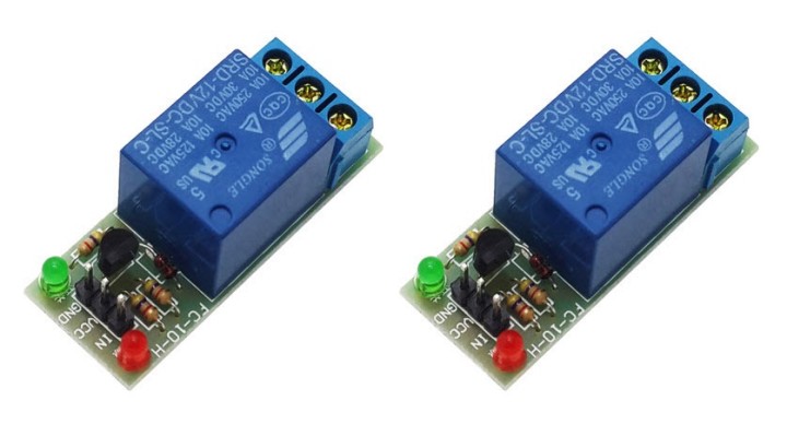 2 x 12v relè di potenza del modulo 10a 220v 1 canale di automazione arduino braccio dsp aprile picco jr international - 1