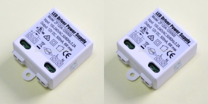 2 x 12v DC 0.5a 220v 6w iluminación LED 500ma transformador 230v 240v jr international - 1